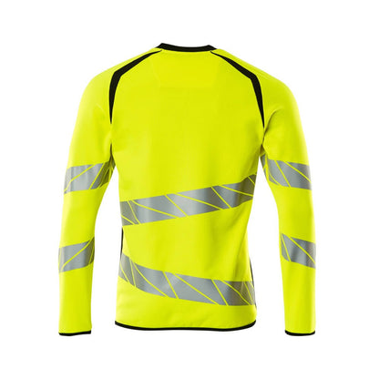 Hi Vis Yellow-Black - Back - Mascot Mens Accelerate Safe Premium Two Tone Sweatshirt