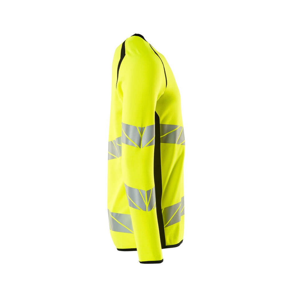 Hi Vis Yellow-Black - Side - Mascot Mens Accelerate Safe Premium Two Tone Sweatshirt