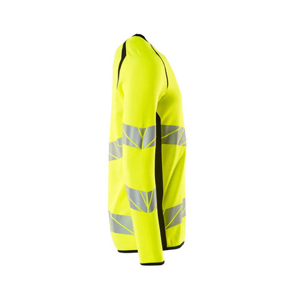 Hi Vis Yellow-Black - Side - Mascot Mens Accelerate Safe Premium Two Tone Sweatshirt