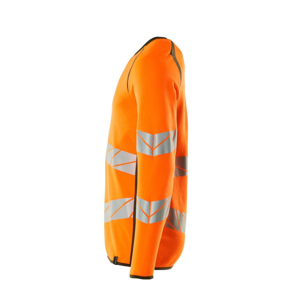 Hi Vis Orange-Moss Green - Lifestyle - Mascot Mens Accelerate Safe Premium Two Tone Sweatshirt