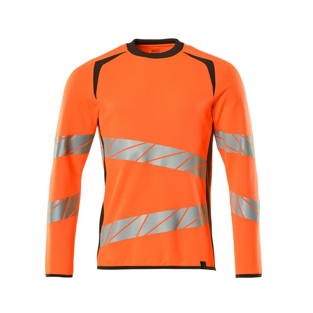 Hi Vis Orange-Dark Anthracite - Front - Mascot Mens Accelerate Safe Premium Two Tone Sweatshirt