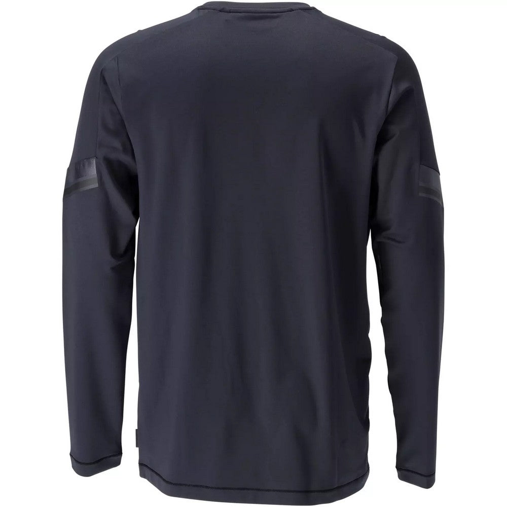 Dark Navy - Back - Mascot Mens Customised Long-Sleeved T-Shirt