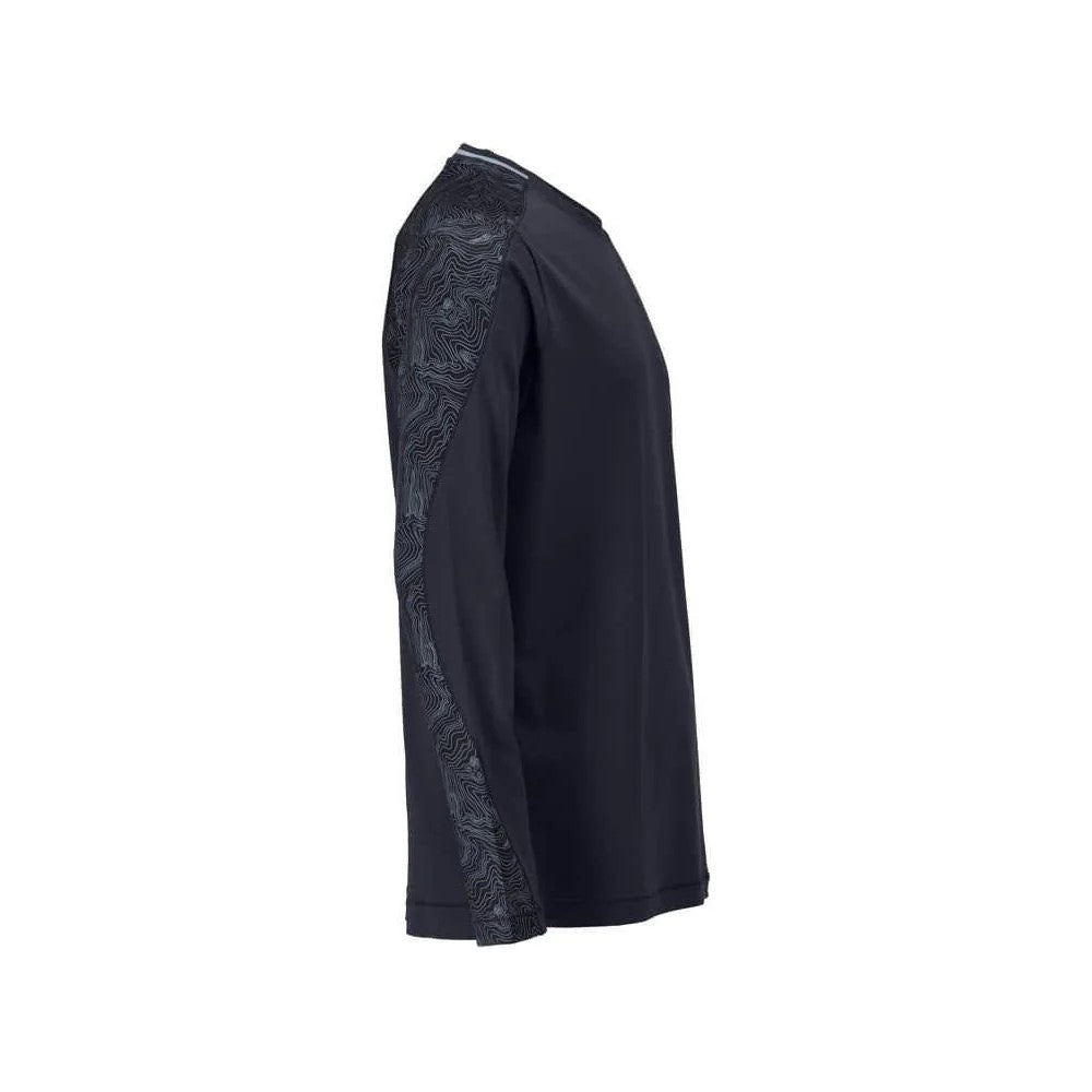 Dark Navy - Back - Mascot Mens Customised Long-Sleeved T-Shirt