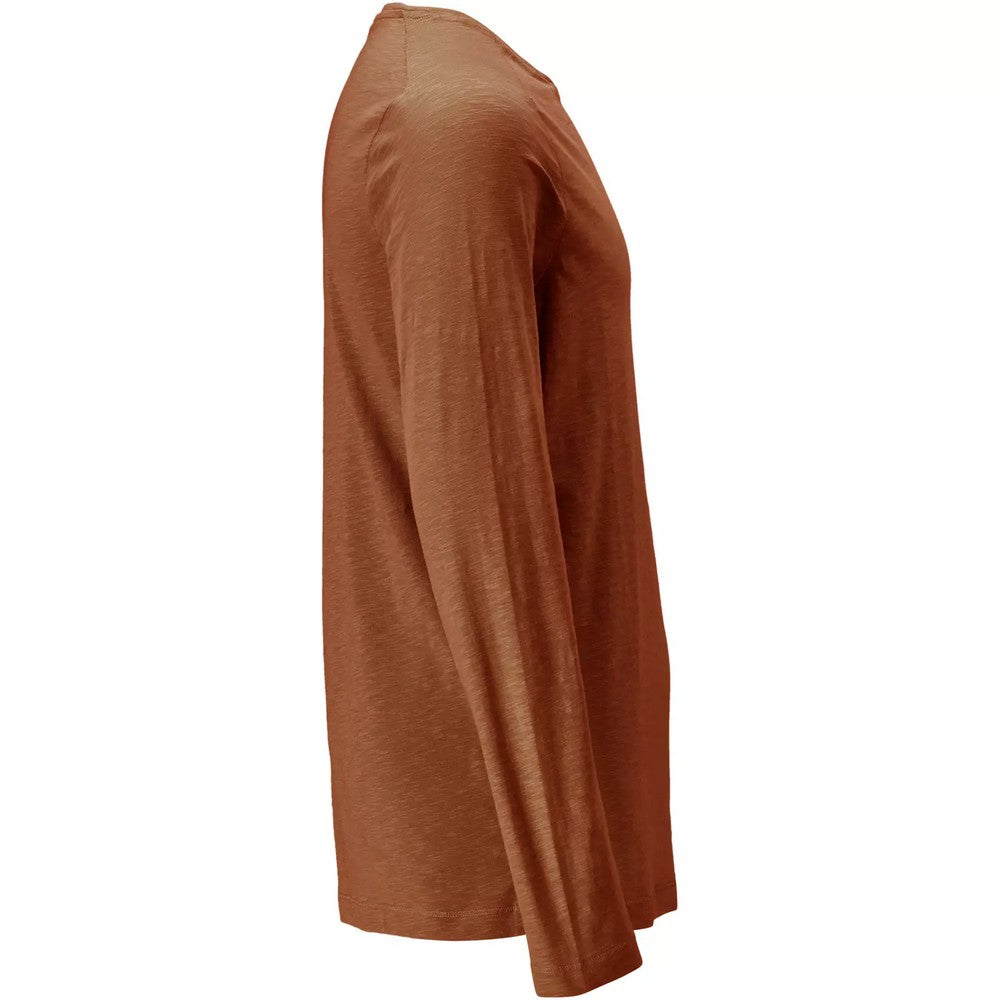 Nut Brown - Side - Mascot Mens Customised Long-Sleeved T-Shirt