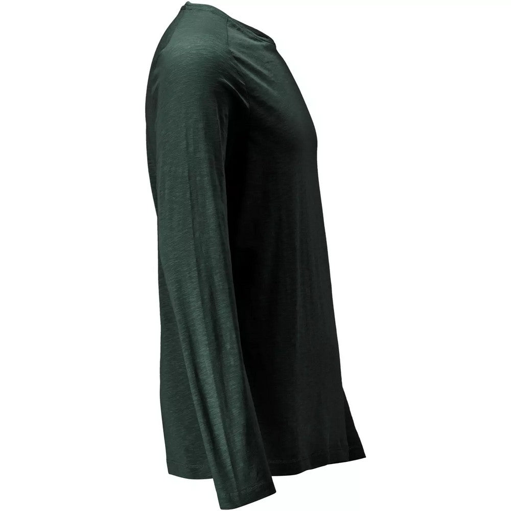 Forest Green - Side - Mascot Mens Customised Long-Sleeved T-Shirt