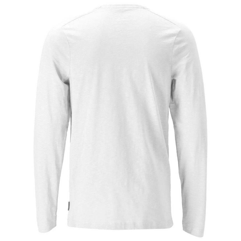 White - Back - Mascot Mens Customised Long-Sleeved T-Shirt