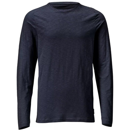 Dark Navy - Front - Mascot Mens Customised Long-Sleeved T-Shirt