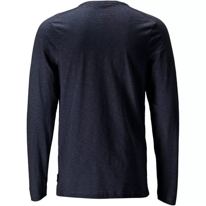 Dark Navy - Back - Mascot Mens Customised Long-Sleeved T-Shirt