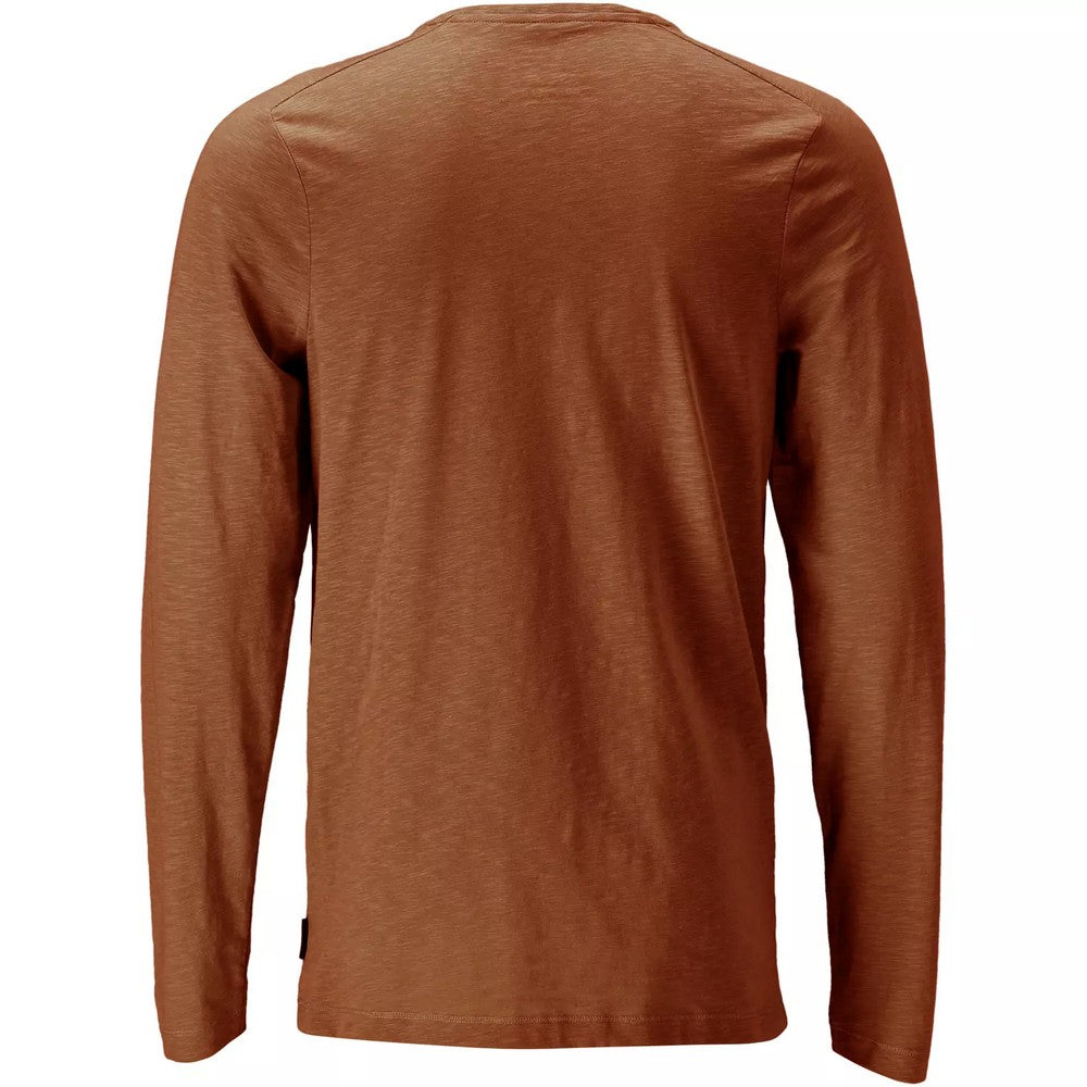 Nut Brown - Back - Mascot Mens Customised Long-Sleeved T-Shirt