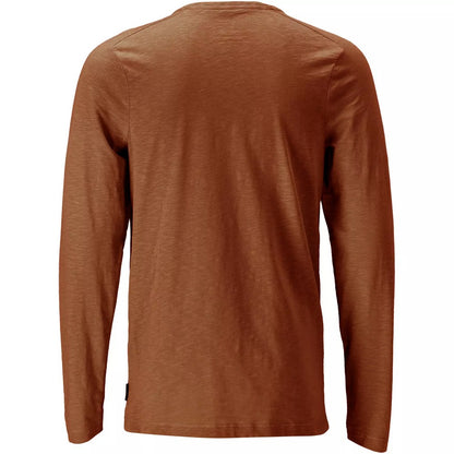Nut Brown - Back - Mascot Mens Customised Long-Sleeved T-Shirt