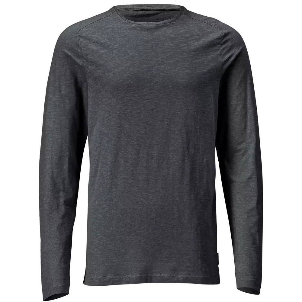 Stone Grey - Front - Mascot Mens Customised Long-Sleeved T-Shirt