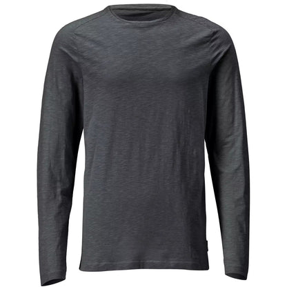 Stone Grey - Front - Mascot Mens Customised Long-Sleeved T-Shirt