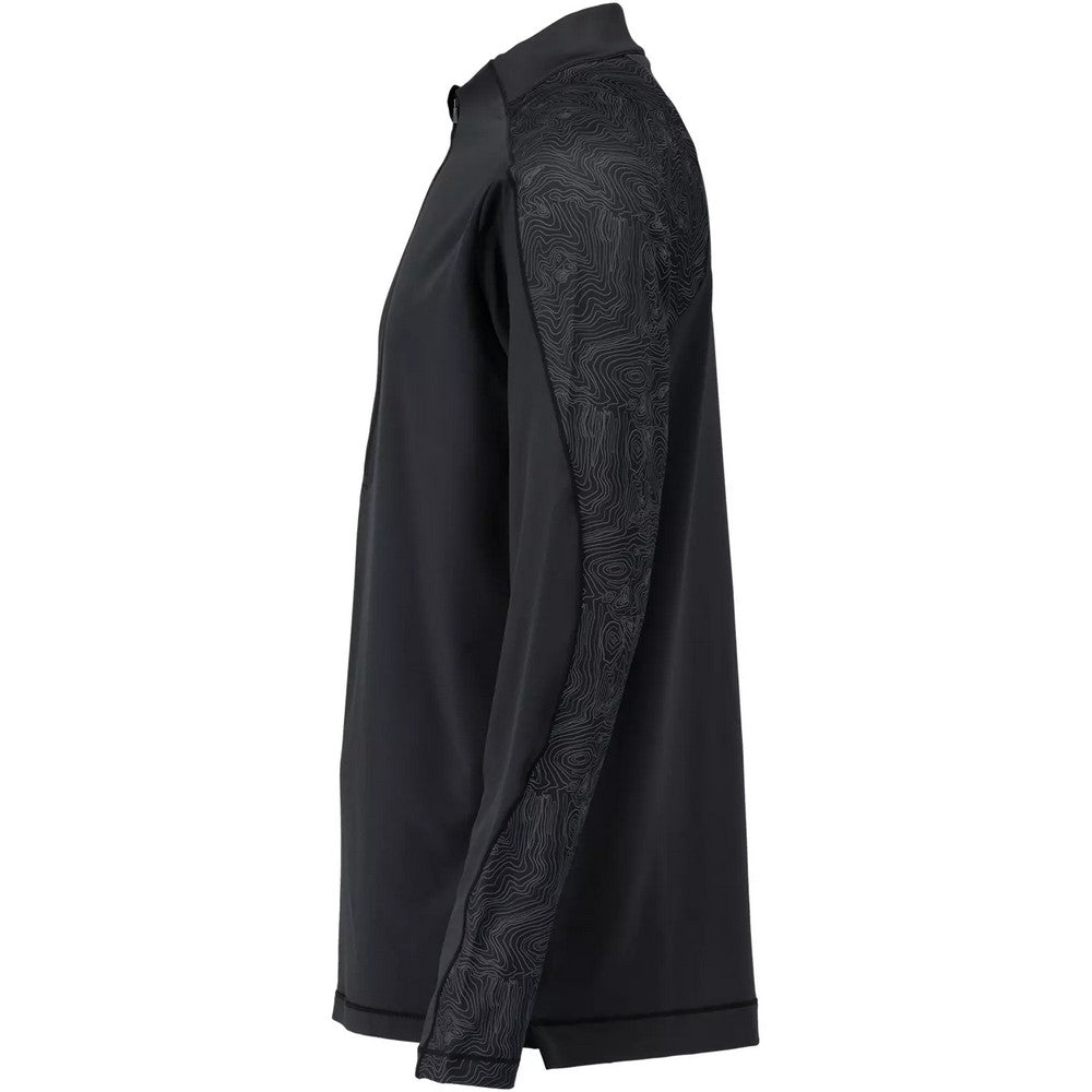Black - Lifestyle - Mascot Mens Customised Half Zip Long-Sleeved T-Shirt