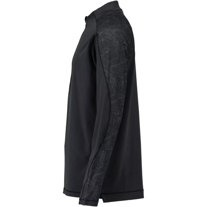 Black - Lifestyle - Mascot Mens Customised Half Zip Long-Sleeved T-Shirt