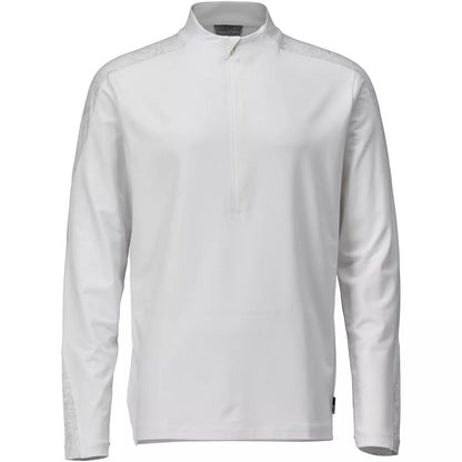 White - Front - Mascot Mens Customised Half Zip Long-Sleeved T-Shirt