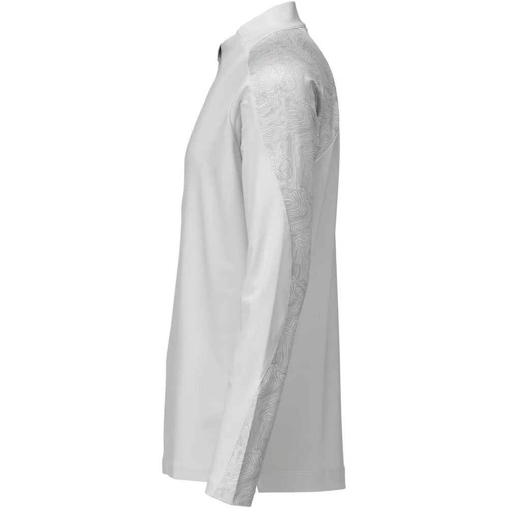 White - Lifestyle - Mascot Mens Customised Half Zip Long-Sleeved T-Shirt