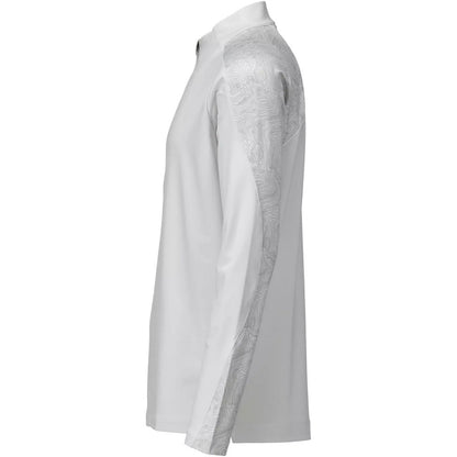 White - Lifestyle - Mascot Mens Customised Half Zip Long-Sleeved T-Shirt