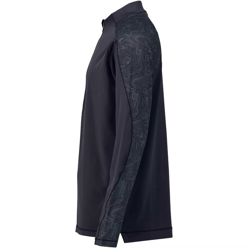 Dark Navy - Lifestyle - Mascot Mens Customised Half Zip Long-Sleeved T-Shirt