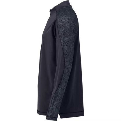 Dark Navy - Lifestyle - Mascot Mens Customised Half Zip Long-Sleeved T-Shirt