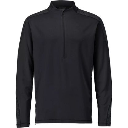 Black - Front - Mascot Mens Customised Half Zip Long-Sleeved T-Shirt