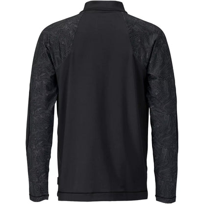 Black - Back - Mascot Mens Customised Half Zip Long-Sleeved T-Shirt