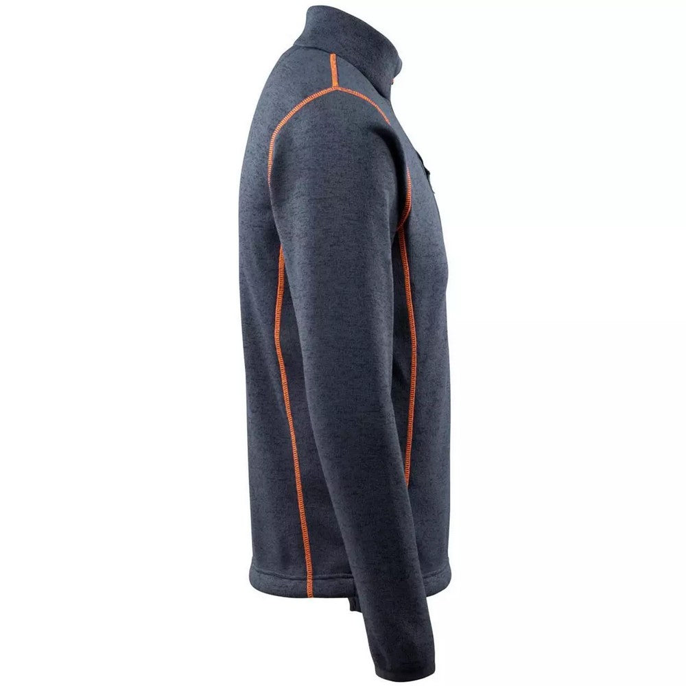 Dark Navy - Side - Mascot Mens Hardwear Reims Knitted Half Zip Sweatshirt