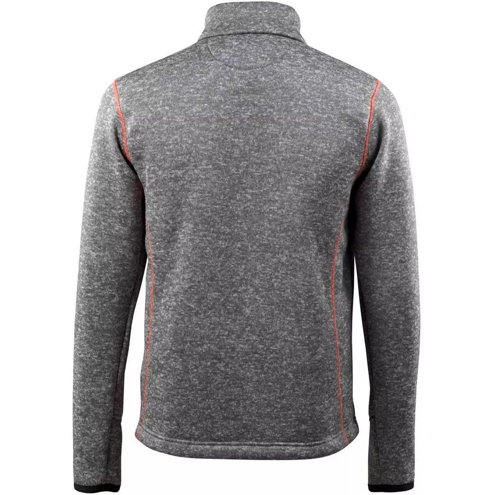 Grey Flecked - Back - Mascot Mens Hardwear Reims Knitted Half Zip Sweatshirt