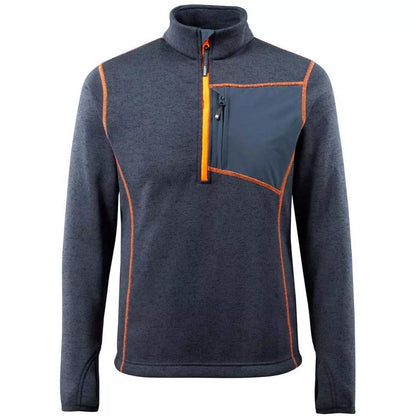 Dark Navy - Front - Mascot Mens Hardwear Reims Knitted Half Zip Sweatshirt