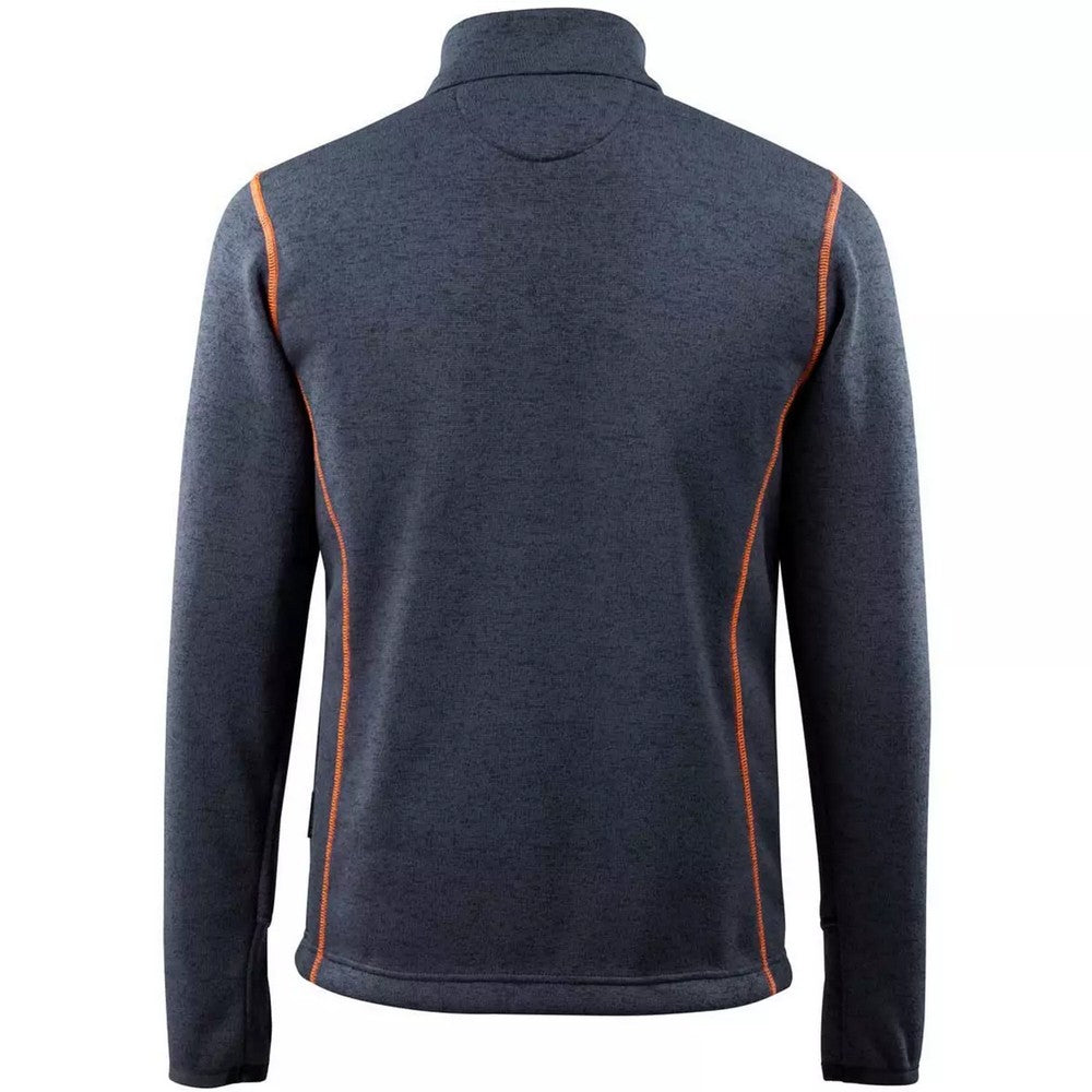 Dark Navy - Back - Mascot Mens Hardwear Reims Knitted Half Zip Sweatshirt