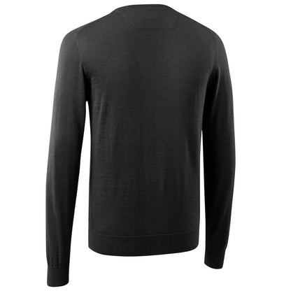 Black - Back - Mascot Mens Frontline Knitted Jumper