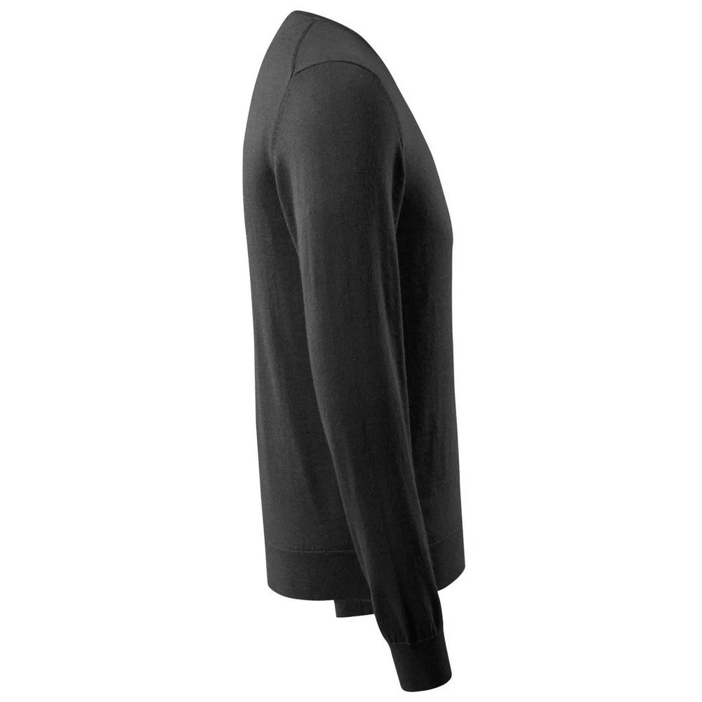 Black - Side - Mascot Mens Frontline Knitted Jumper