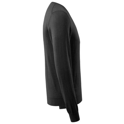 Black - Side - Mascot Mens Frontline Knitted Jumper