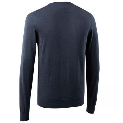 Dark Navy - Back - Mascot Mens Frontline Knitted Jumper