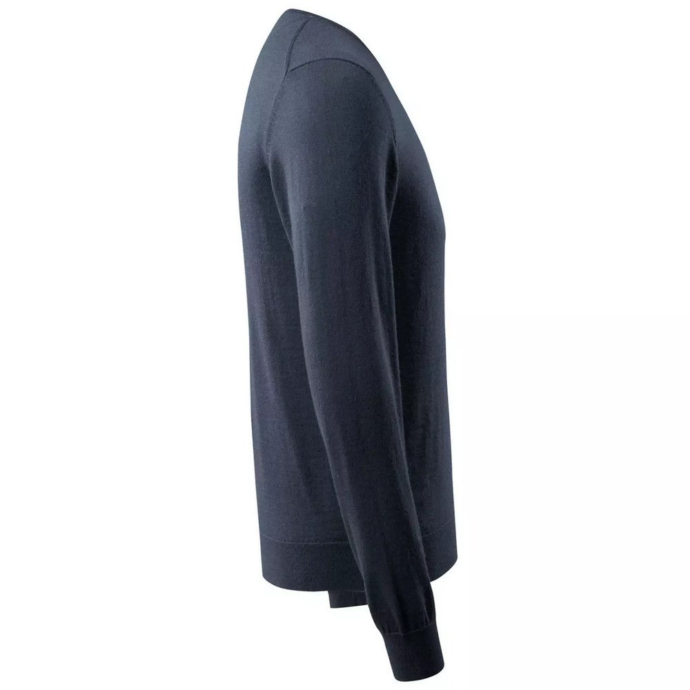 Dark Navy - Side - Mascot Mens Frontline Knitted Jumper