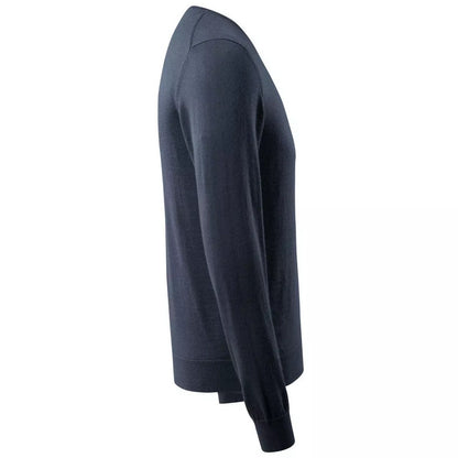 Dark Navy - Side - Mascot Mens Frontline Knitted Jumper