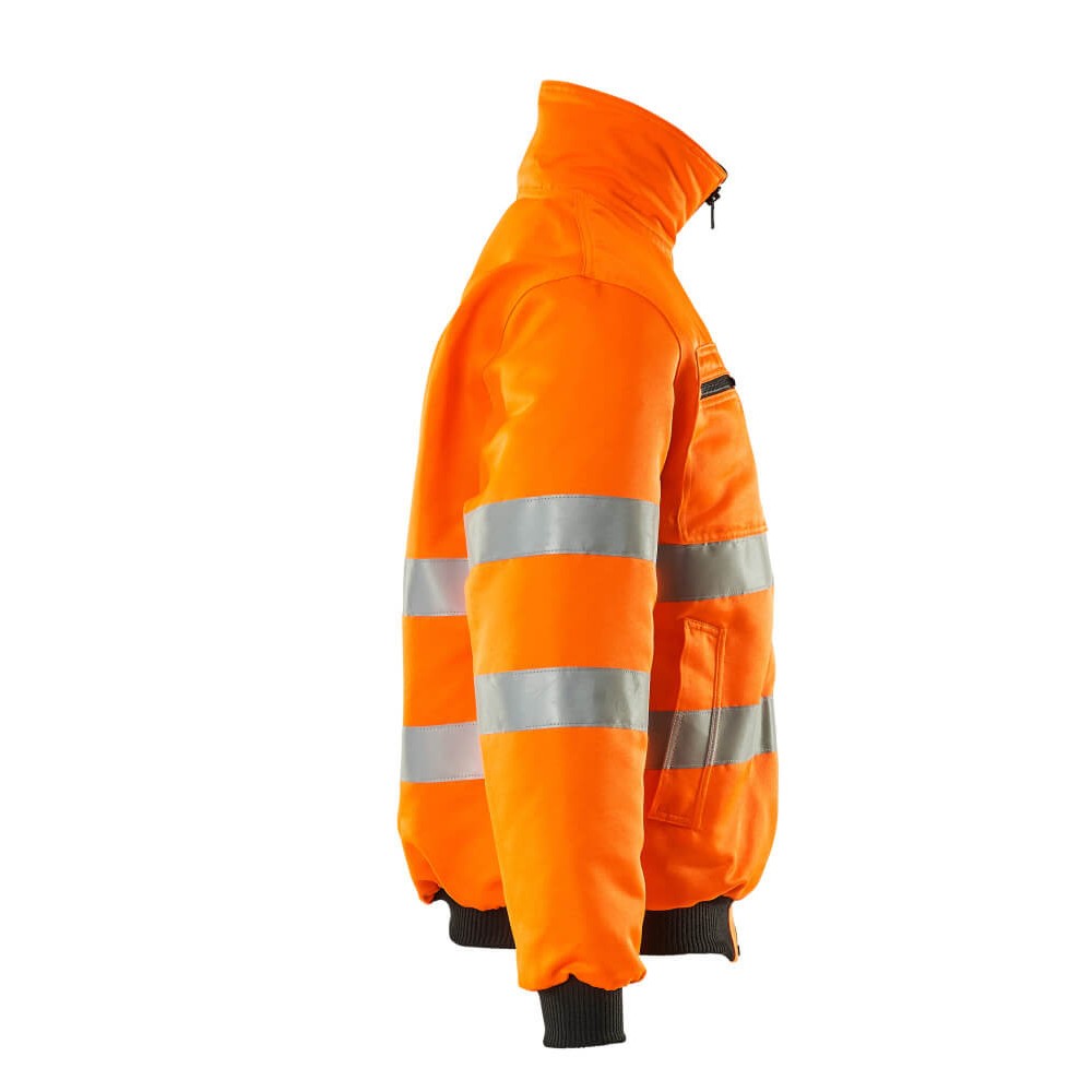 Hi Vis Orange - Side - Mascot Mens Safe Arctic Alaska Hi-Vis Pilot Jacket