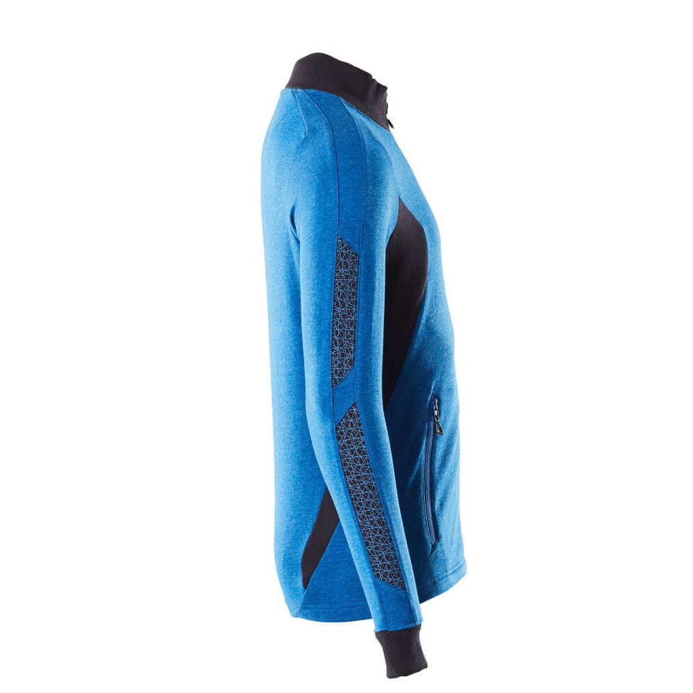 Azure Blue-Dark Navy - Side - Mascot Mens Accelerate Zipped Modern Jacket