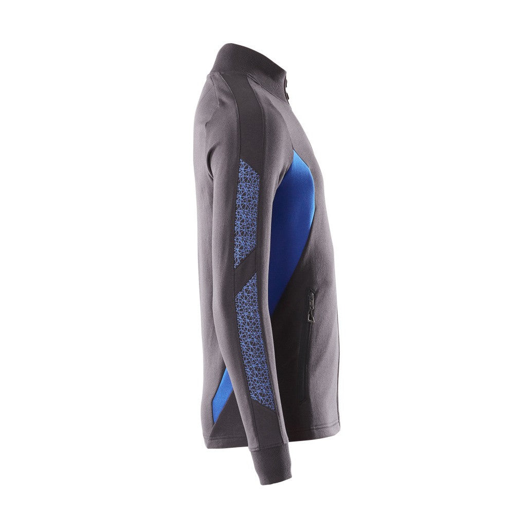 Dark Navy-Azure Blue - Side - Mascot Mens Accelerate Zipped Modern Jacket