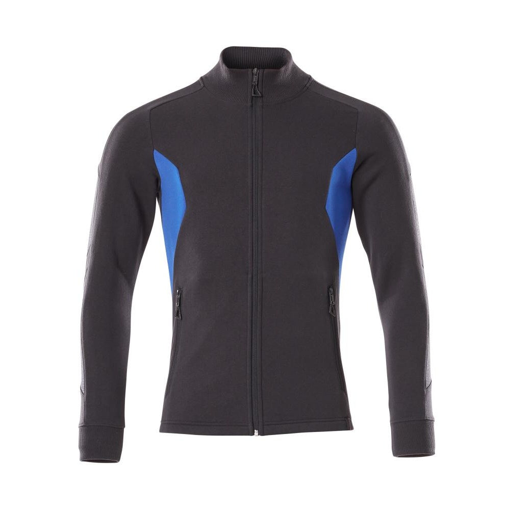 Dark Navy-Azure Blue - Front - Mascot Mens Accelerate Zipped Modern Jacket