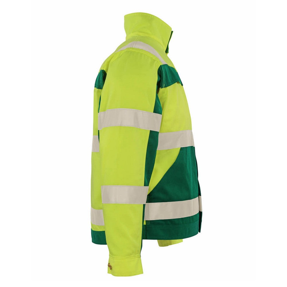 Hi Vis Yellow-Green - Side - Mascot Mens Safe Complete Cameta Hi-Vis Jacket