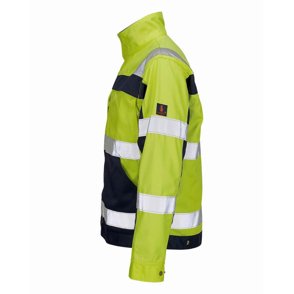 Hi Vis Yellow-Navy - Lifestyle - Mascot Mens Safe Complete Cameta Hi-Vis Jacket