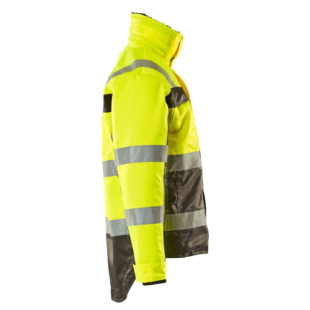 Hi Vis Yellow-Anthracite - Side - Mascot Mens Safe Complete Teresina Hi-Vis Jacket