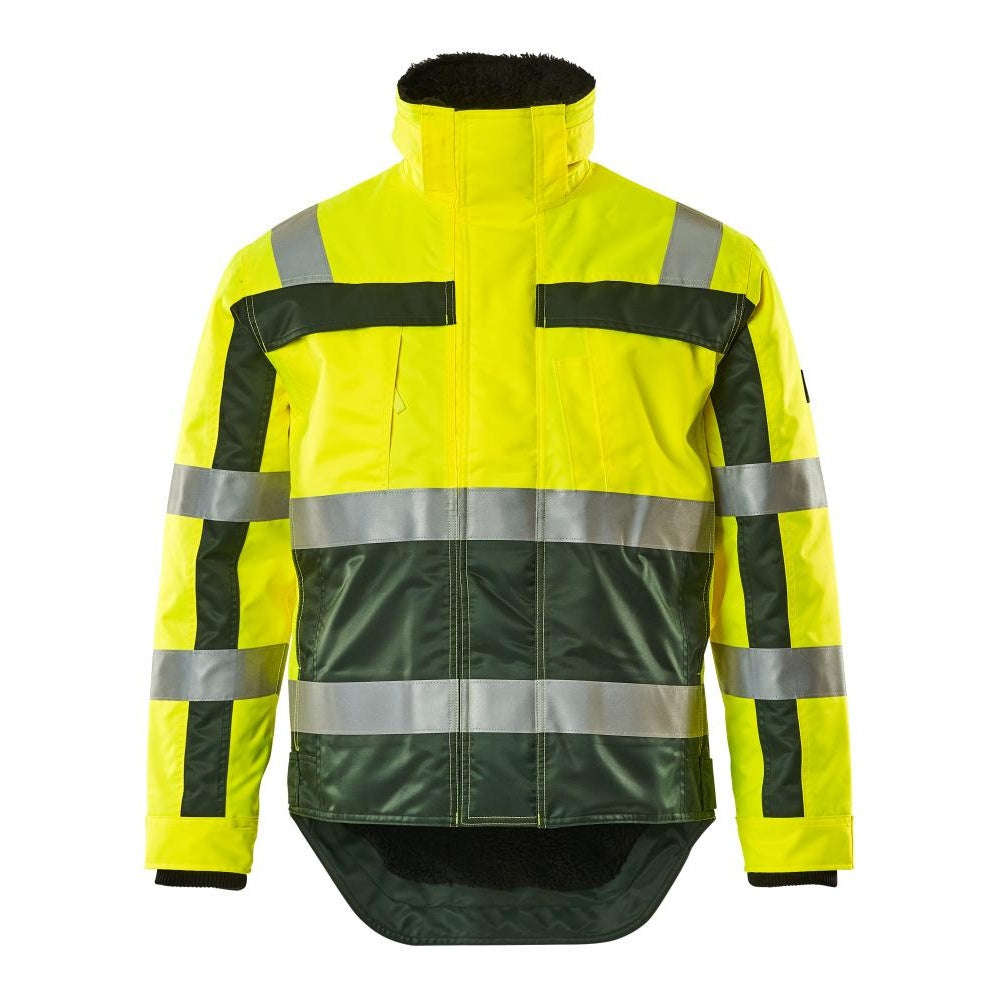 Hi Vis Yellow-Green - Front - Mascot Mens Safe Complete Teresina Hi-Vis Jacket
