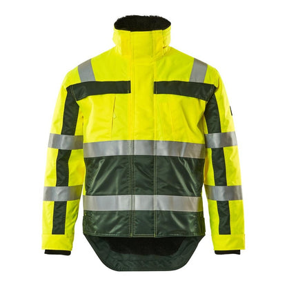 Hi Vis Yellow-Green - Front - Mascot Mens Safe Complete Teresina Hi-Vis Jacket