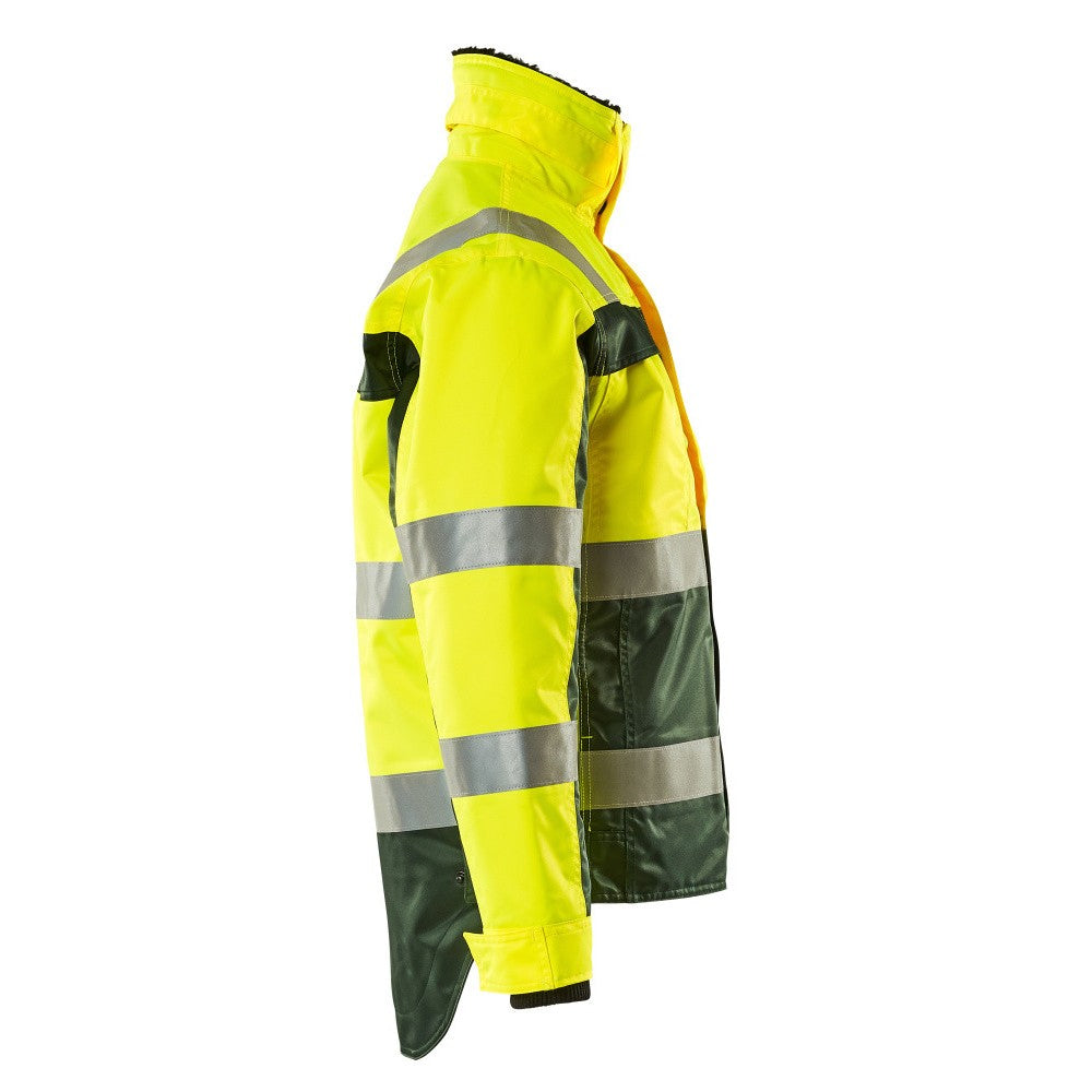 Hi Vis Yellow-Green - Side - Mascot Mens Safe Complete Teresina Hi-Vis Jacket
