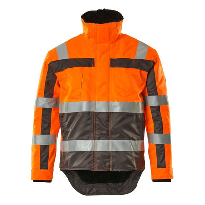 Hi Vis Orange-Anthracite - Front - Mascot Mens Safe Complete Teresina Hi-Vis Jacket