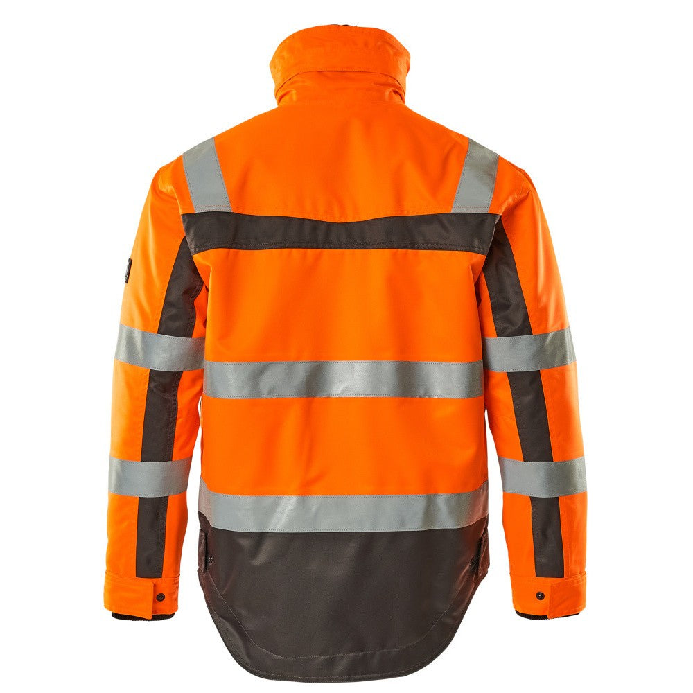 Hi Vis Orange-Anthracite - Back - Mascot Mens Safe Complete Teresina Hi-Vis Jacket