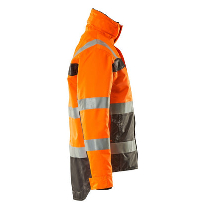 Hi Vis Orange-Anthracite - Side - Mascot Mens Safe Complete Teresina Hi-Vis Jacket