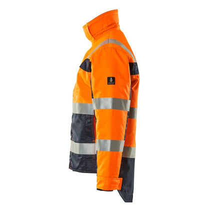 Hi Vis Orange-Navy - Lifestyle - Mascot Mens Safe Complete Teresina Hi-Vis Jacket