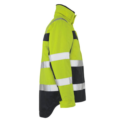 Hi Vis Yellow-Navy - Side - Mascot Mens Safe Complete Teresina Hi-Vis Jacket